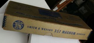 Vintage Smith & Wesson Gold Box 357 Magnum Revolver Nickel Finish Box Only 2