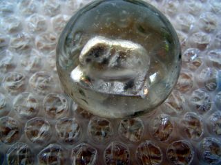 Antique Vintage German Sulfide Sulphide Glass Marble 1 1/2 " Elephant