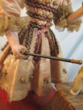 Antique French Jumeau Bisque Doll Automaton Girl & Dog Tricks No Mechanism 12