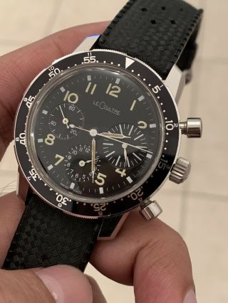 Jaeger LeCoultre E2643 Vintage Shark Deep Sea Valjoux 726 Chronograph Watch 2