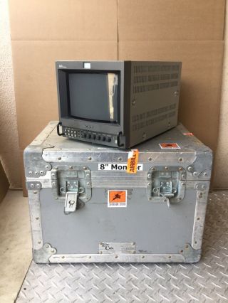 Sony Pvm - 8045q 8 " Video Monitor,  Vintage Encore Case Hollywood Movie Making