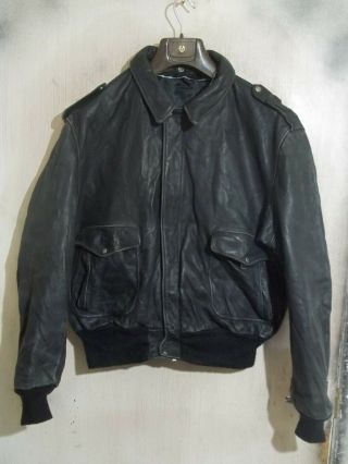 Vintage Schott Sm Usa Issue Distressed Leather A2 Flying Jacket Size 54