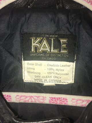 Chicago Police Vintage Leather Jacket Size 44 2