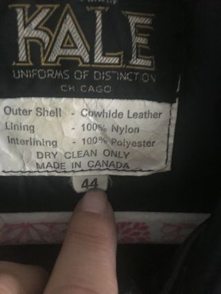 Chicago Police Vintage Leather Jacket Size 44 3