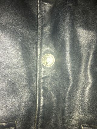 Chicago Police Vintage Leather Jacket Size 44 4