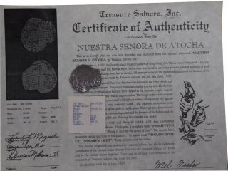 1620 Atocha 8 Reales Grade 1 Potosi W/ Rare Shipwreck Coin - Z