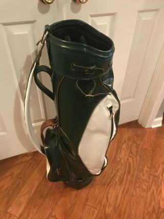 Early to Mid 1980 ' s Vintage Burton Staff Golf Bag,  Gorgeous Masters Colors 2