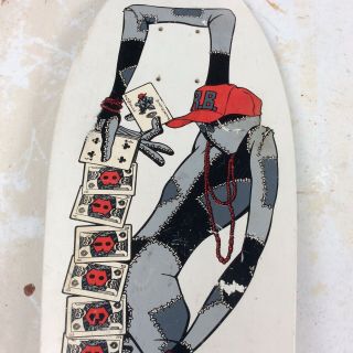Vintage 80s Powell Peralta RAY BARBEE Rag Doll White Skateboard Deck Cliver 7
