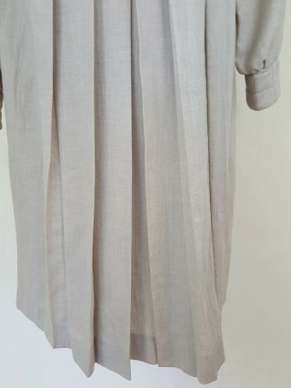 Vtg Salvatore Ferragamo Ecru Beige Wool Cotton Blend Quilted Dress Sz 44 US 8 4