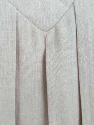 Vtg Salvatore Ferragamo Ecru Beige Wool Cotton Blend Quilted Dress Sz 44 US 8 7