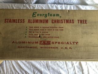 Vintage EVERGLEAM 7 FT 100 Branch Aluminum Xmas Tree with Stand 11