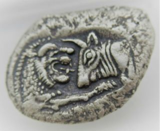 Unresearched Ancient Greek Ar Silver Stater Coin Kings Of Lydia Kriosos