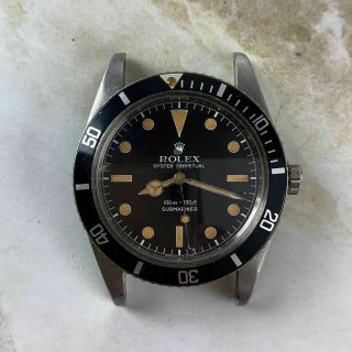 Vintage Rolex Submariner Dive Wristwatch Ref.  6536 - 1 1959 Small Crown Rare