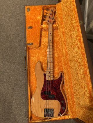 1976 Fender Precision Bass Needs Set Up Badass Bridge Natural Maple P Vintage