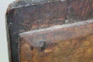 MUSEUM QUALITY 17TH C PILGRIM PERIOD CARVED OAK HANGING LIVERY CUPBOARD 10