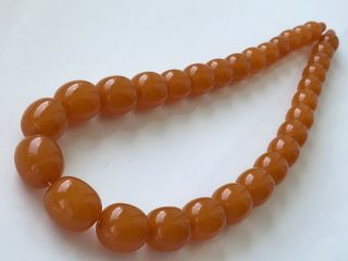 VINTAGE Beads Necklace Butterscotch Egg Yolk Baltic Amber 92 gr 3
