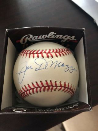 Joe Dimaggio Signed Autographed Vintage Yankees Baseball Hof Auto