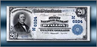 Illinois First NB of O ' Fallon $20 PMG AU 53 NET Extremely Rare Finest Only 2