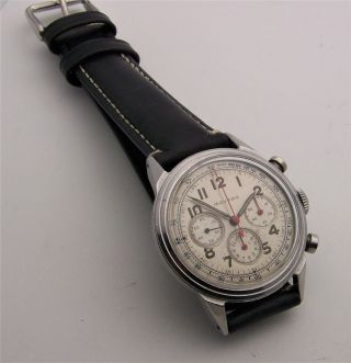 Vintage Stainless Movado Waterproof 3 Register Chronograph 95M 35mm 4