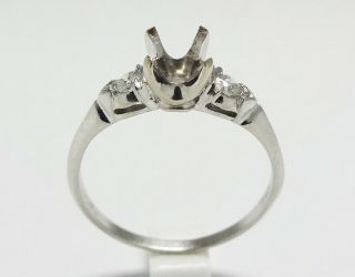 Vintage Platinum Ring Setting With Diamonds