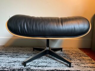 Herman Miller Eames Lounge Chair & Ottoman - Walnut and Black Leather 2002 2