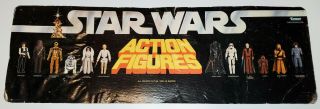 Kenner 1977 Star Wars 12 Action Figure Long Header Store Display Vintage 10