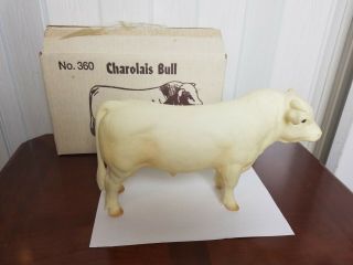 Rare Vintage Charolais Bull Breyer Animal Creations Model 360 W/ Box
