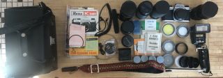 Vintage Asahi Pentax K1000 W/ Alot Of Lenses,  Filters & Accessories Huge Bundle