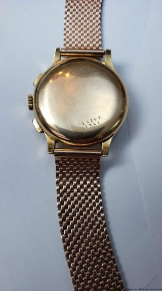 Vintage 18k Rose Gold Rolex 2811 Calatrava Style Chronograph 11