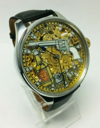 Rolex vintage wristwatchmarriage watch pocket movement custom watch skeleton 2