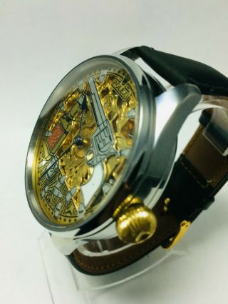 Rolex vintage wristwatchmarriage watch pocket movement custom watch skeleton 4