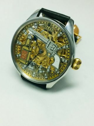 Rolex vintage wristwatchmarriage watch pocket movement custom watch skeleton 7