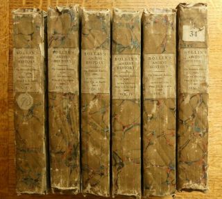 M.  Rollin Ancient History 1826 6 Vols Complete (carthaginians,  Persians,  Maps. )
