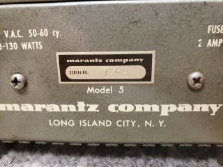 Marantz Model 5 Green Hammertone Vintage Tube Power Amplifier 7