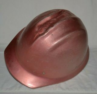 Vintage Bullard 502 Aluminum Hard Hat Cranberry Iron Worker / Miner - See Ad