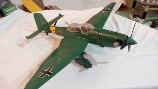 Vintage Rare Early Green Cox Ju - 87 Stuka.  049 Control Line Plane Thimble Drome