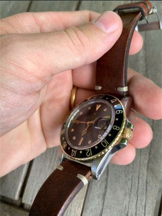 Vintage Rolex GMT Master Ref 16753 Nipple Dial c.  1978 Hodinkee Strap 10