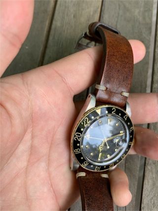 Vintage Rolex GMT Master Ref 16753 Nipple Dial c.  1978 Hodinkee Strap 12