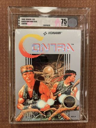 Contra (1988 Rev - A),  Vga 75 Graded/sealed,  Nintendo,  8 - Bit,  Vintage,  Nib