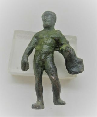 European Finds Ancient Roman Bronze Statuette Of A Boy Circa 200 - 300ad