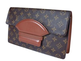 Louis Vuitton Vintage Monogram Canvas Leather Clutch Bag Lp2243