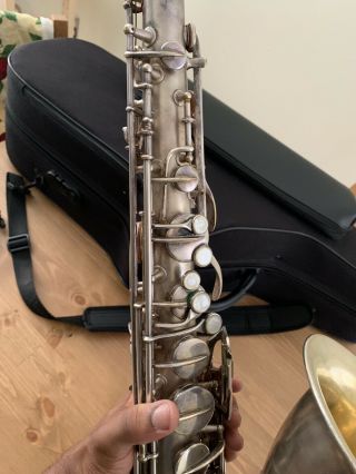 Vintage 1926 1927 Conn Wonder Series II (Chu Berry) Tenor Saxophone Silver 2