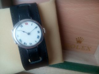 RARE GENTS 1916 ROLEX OFFICERS TRENCH WATCH AND BOXED 10