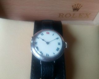 RARE GENTS 1916 ROLEX OFFICERS TRENCH WATCH AND BOXED 2