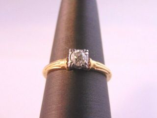 Womens Vintage Estate 14k Gold & Diamond Ring 2.  8g E2461