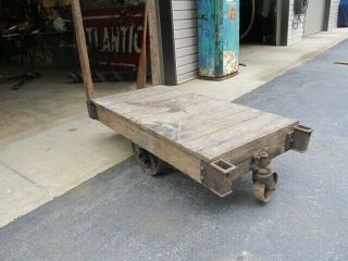 vintage industrial factory cart 4 ftx2ft 2