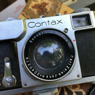Vintage Zeiss Ikon Contax IIa ? w? Rare Carl Zeiss Jena sonnar 5cm f/2 50mm Lens 2