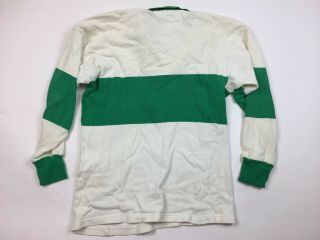 Vintage BENETTON Men ' s shirt Small Spell Out Striped Color Block Rugby Polo W12 4