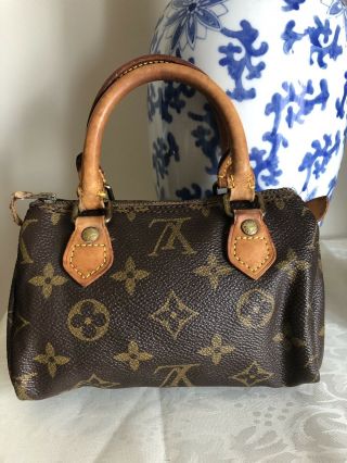 Vintage Louis Vuitton Brown Monogram Canvas Mini Sac Hl Speedy Bag