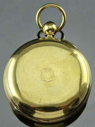 RARE JOSEPH SEWILL LIVERPOOL 18K SOLID GOLD 18s FUSEE POCKET WATCH DATED 1855 NR 3